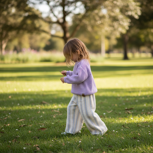 Millpond Lavender Knit Stripe Pants Park