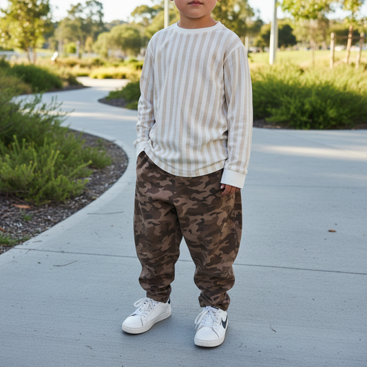 Millpond Long Sleeve T-Shirt Boy Brown Camo