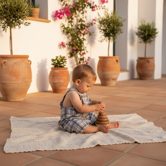 Plaid Baby Romper Mediterranean Lifestyle