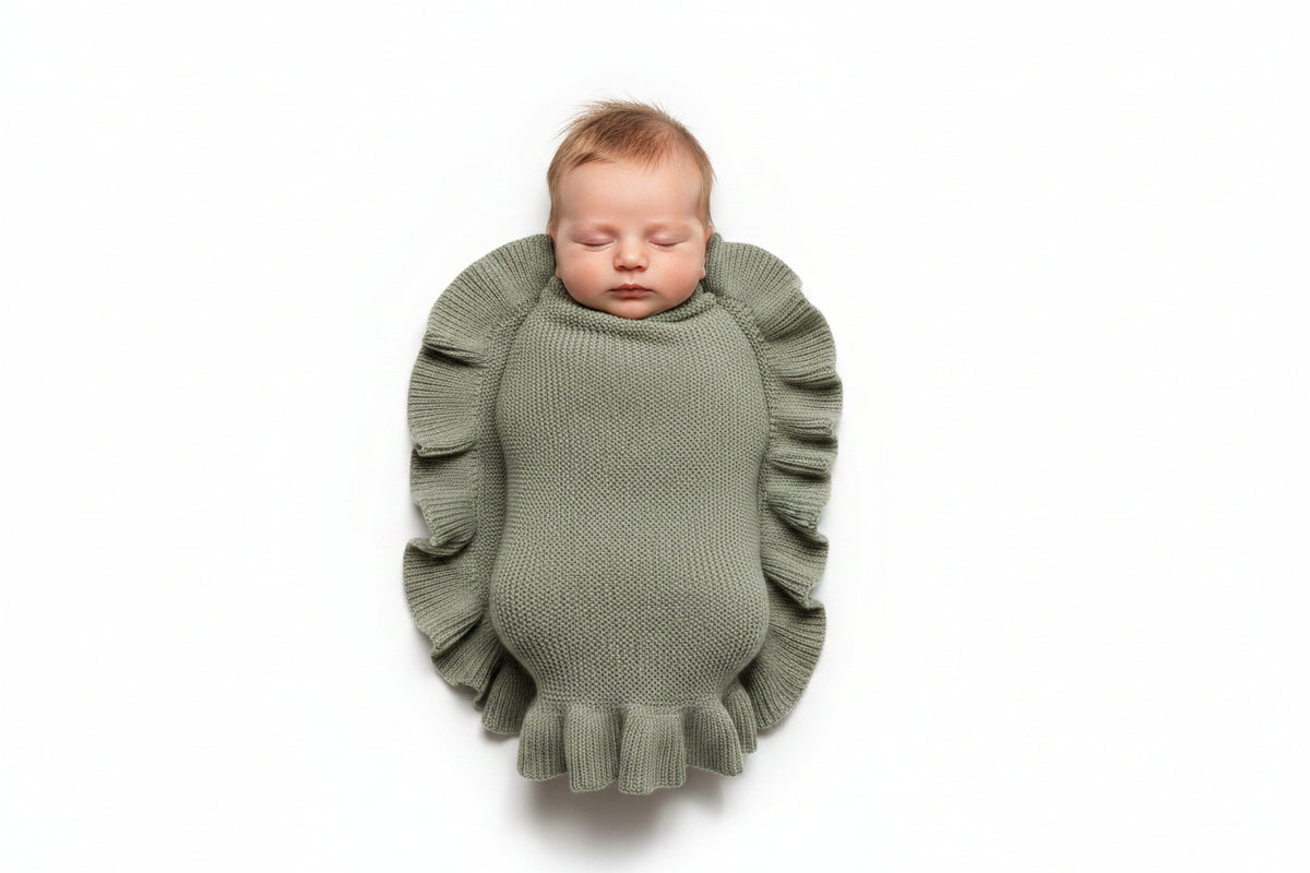 Baby Ruffle Blanket - Fern