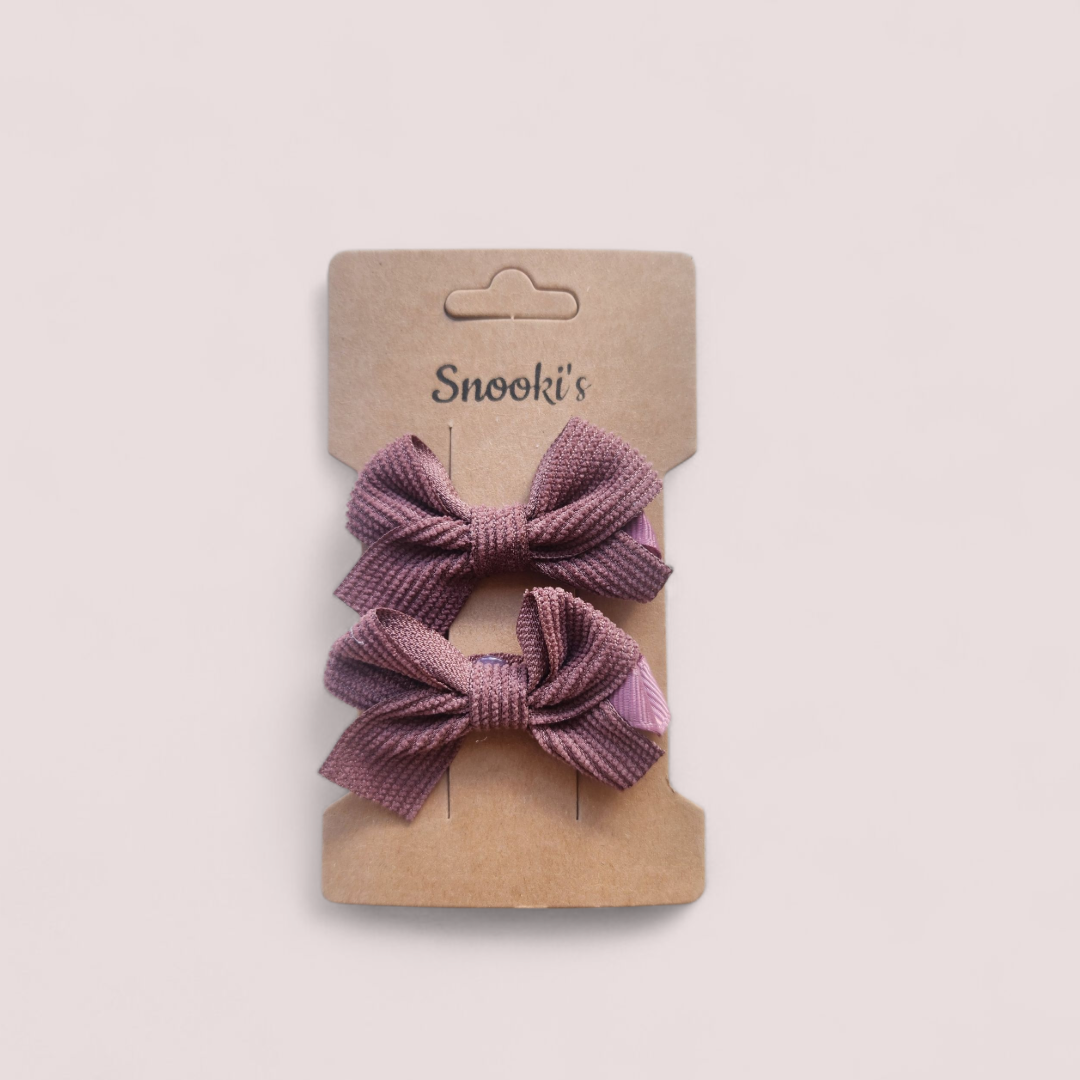 Bow clips- Rose