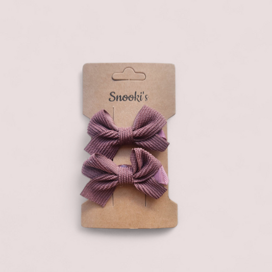 Bow Clips - Rose