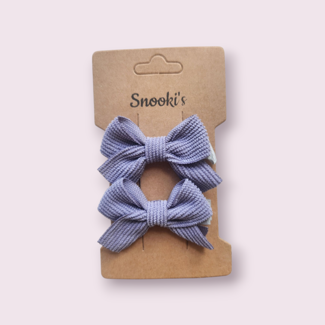 Bow clips- lavender